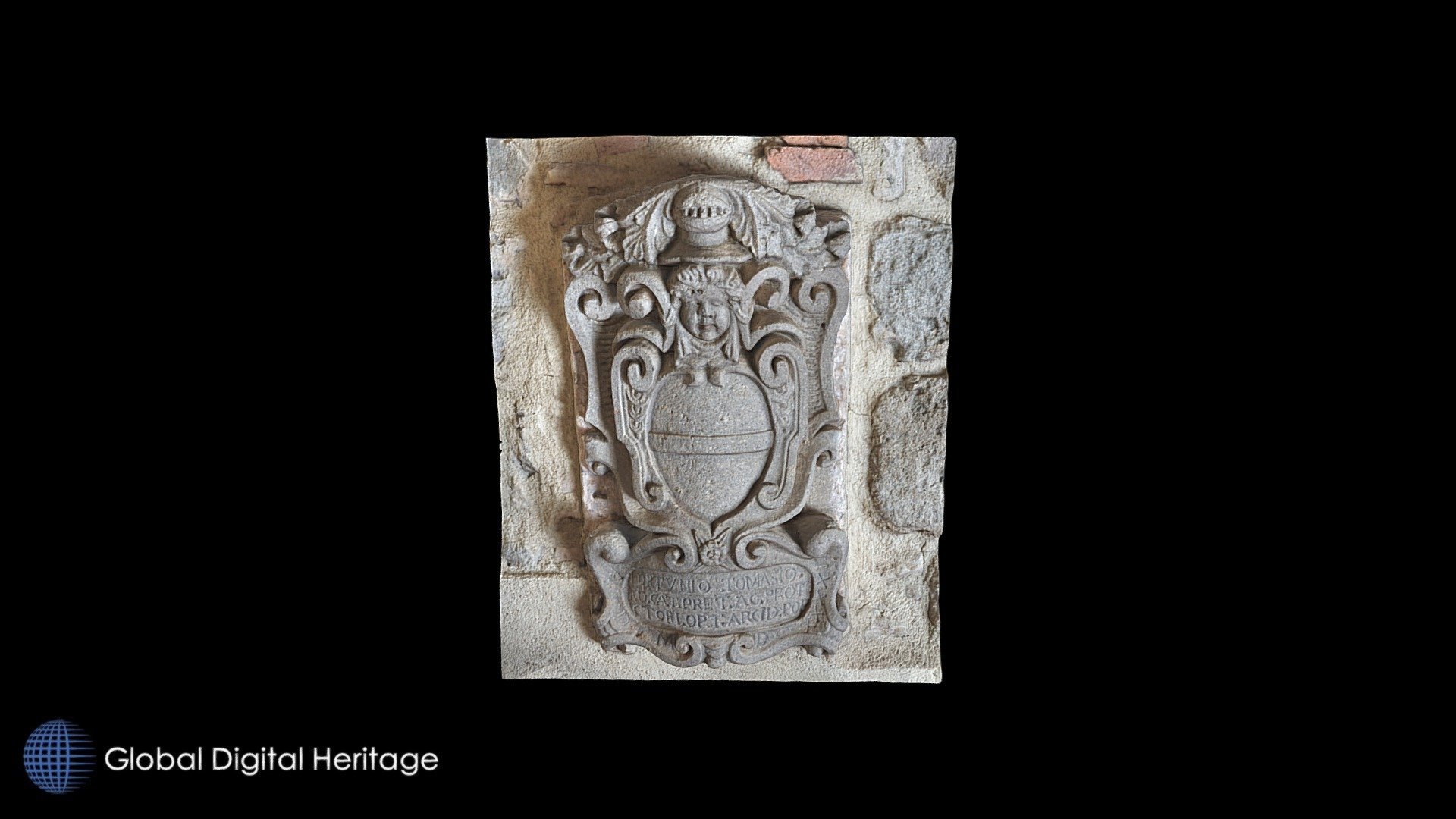 Stone Shield, Aldobrandeschi Castle. Arcidosso