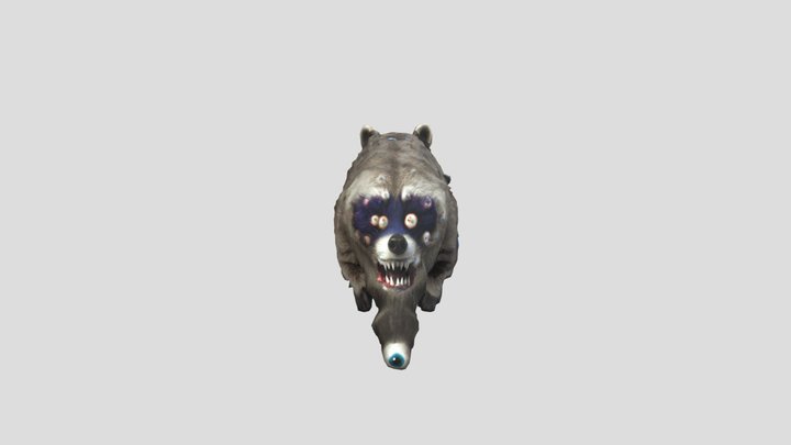Mutated Raccoon 3D Model
