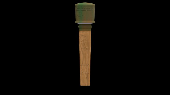 I made a WWII Stick Grenade in Blender - FREE 3D Model