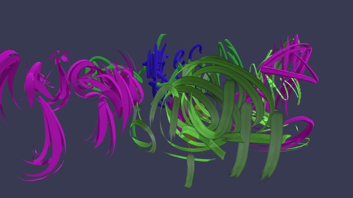 Psychedelic Grass 3D Model