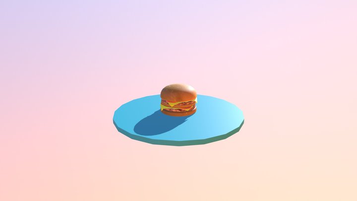 Double Decker Burger 3D Model