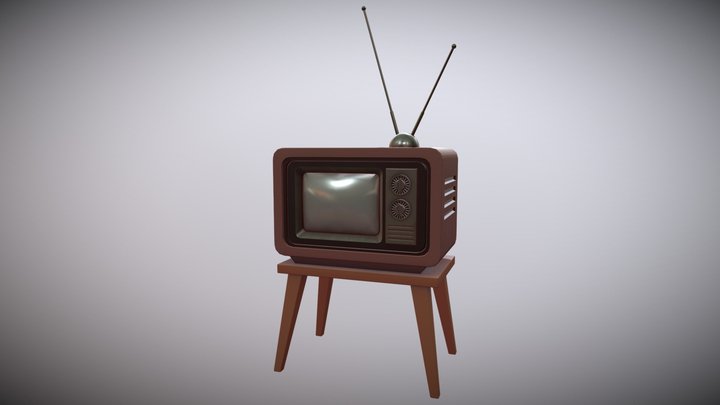 Stylised Old TV 3D Model