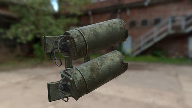 Tank smoke grenade launcher 3D Model