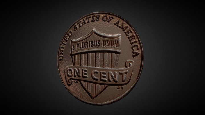 Coin One Cent 2018 3D Model