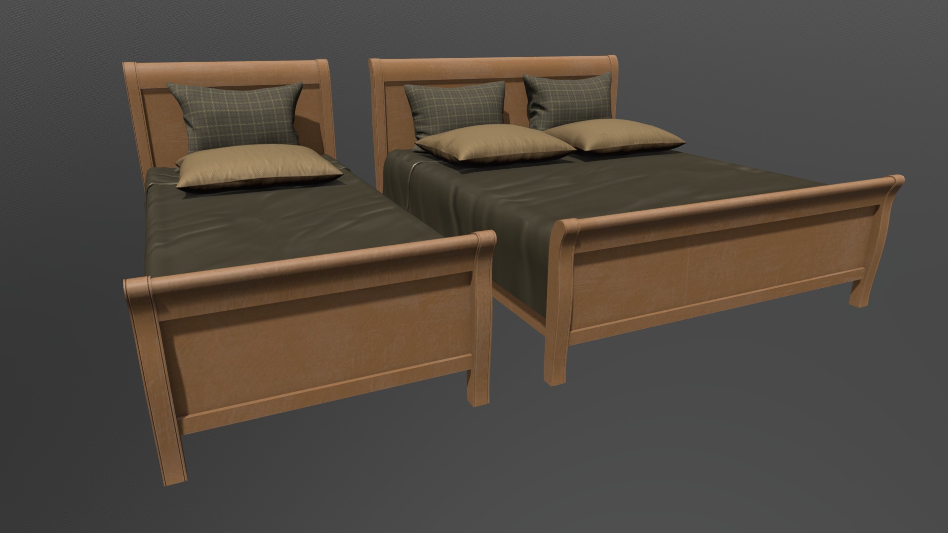 3D model Beds - This is a 3D model of the Beds. The 3D model is about a couple of beds.