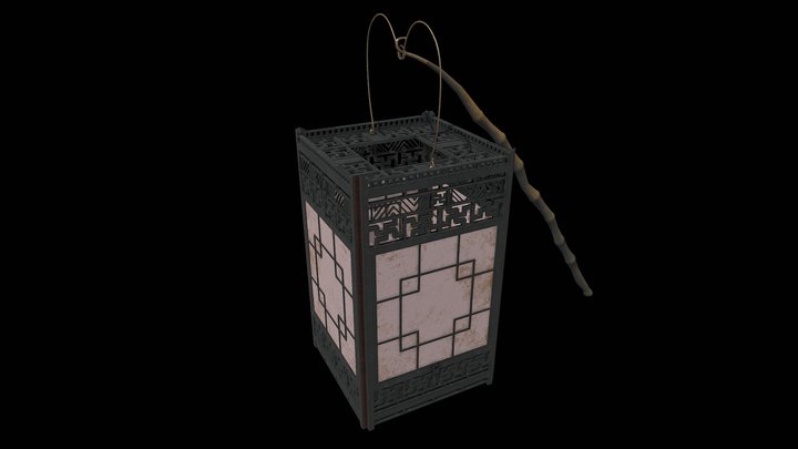 Korean Traditional Lantern Jijejedeung_01 3D Model