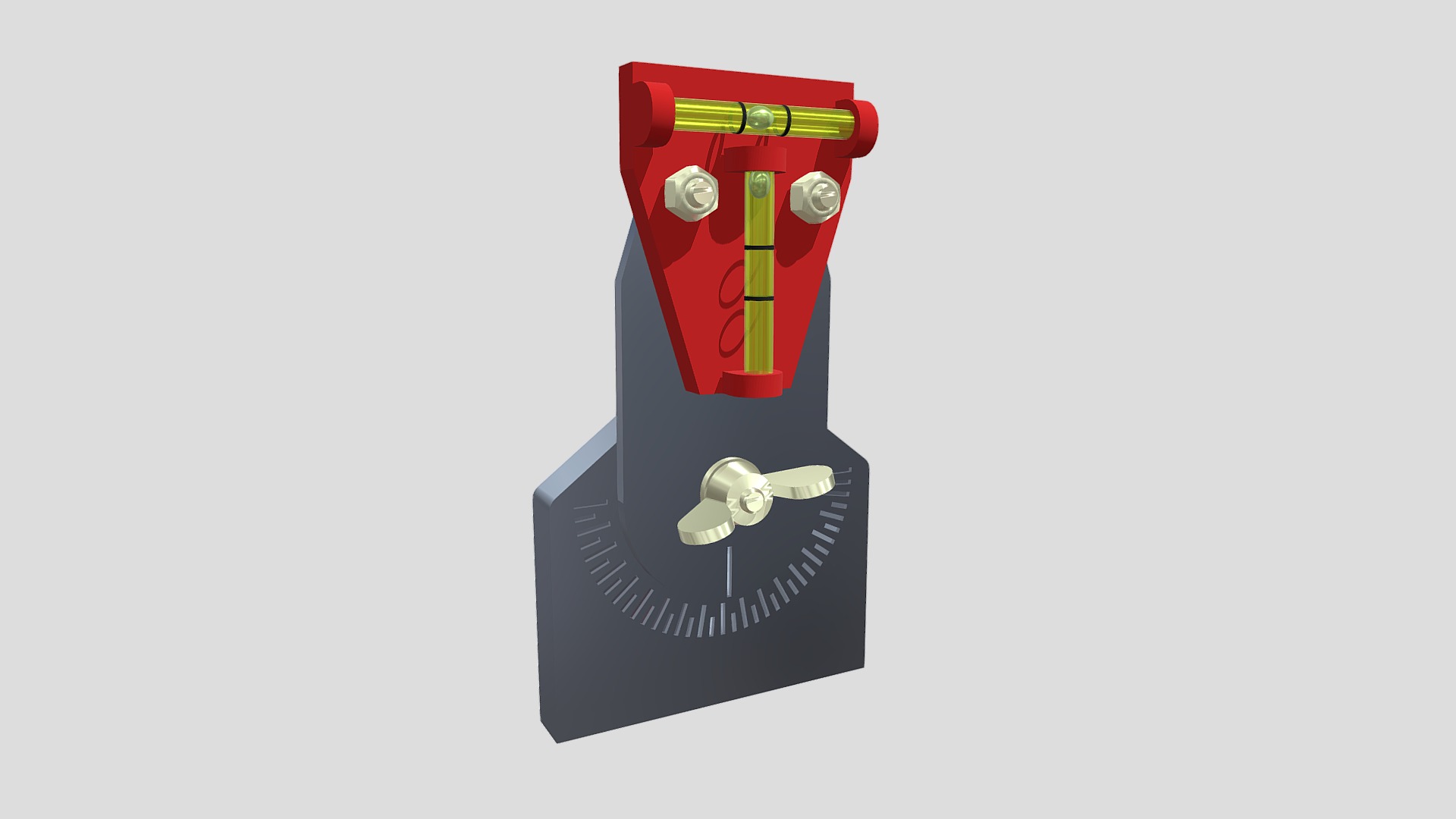 3D model Angle Finder/ spirit level - This is a 3D model of the Angle Finder/ spirit level. The 3D model is about a red and black box.