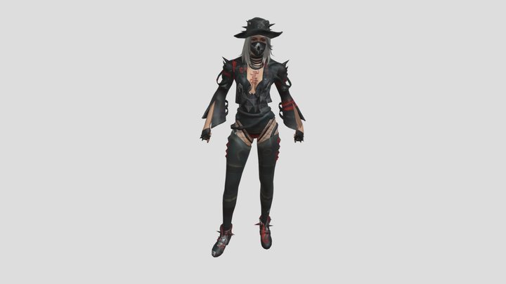 black-rose-rocker 3D Model