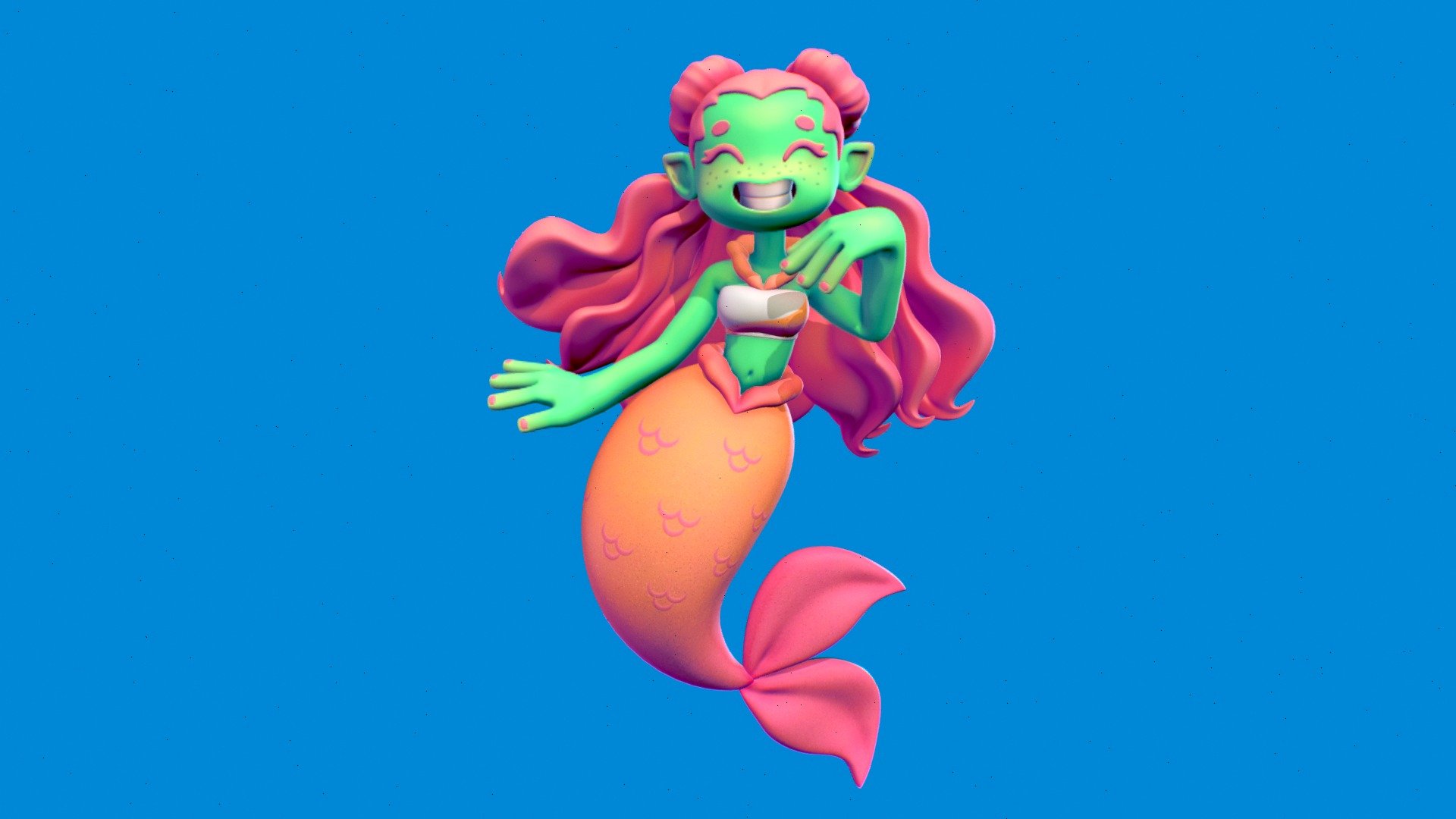 Mermaid - 3D model by Jade (@icespar) [5ed80ed] - Sketchfab
