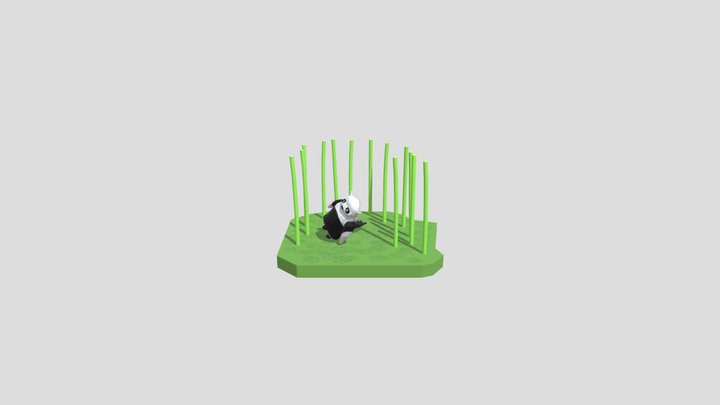 PandaZilla in a bamboo forest 3D Model