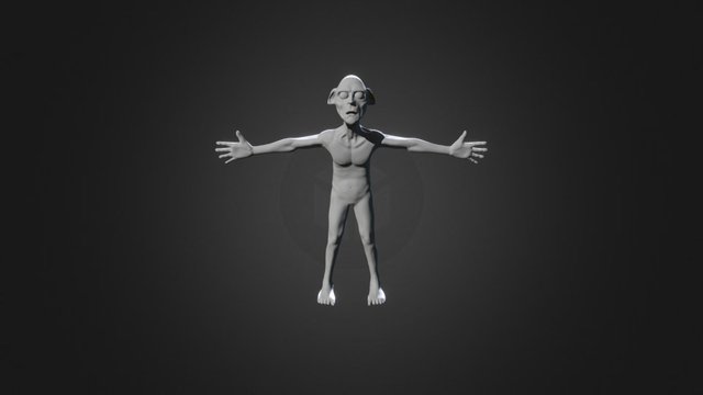 [WIP] Gollum type of a monster/human 3D Model