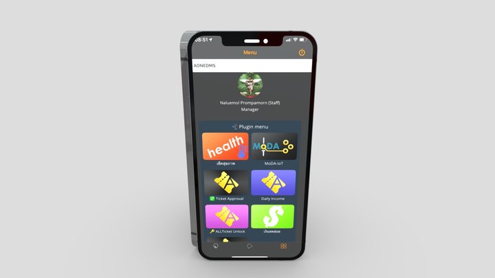 แอพตอกบัตรลงเวลาในและนอกสถานที่ 3D Model