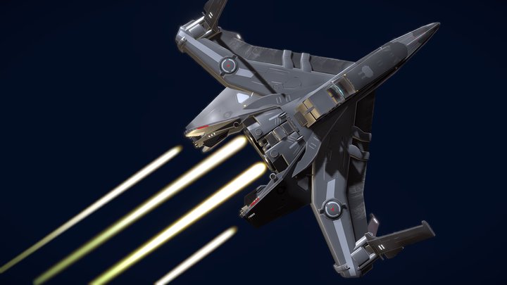 Raven spaceship - Star Conflict (v.2) 3D Model
