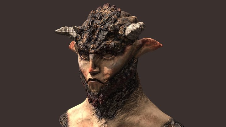 Faun Bust 3D Model