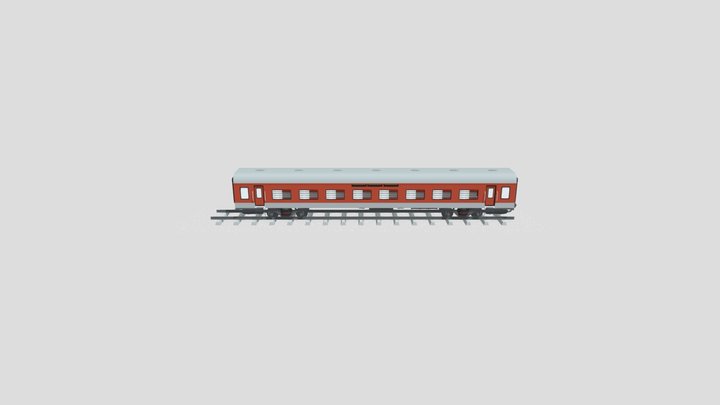 Very basic LHB Indian locomotive model coach 3D Model