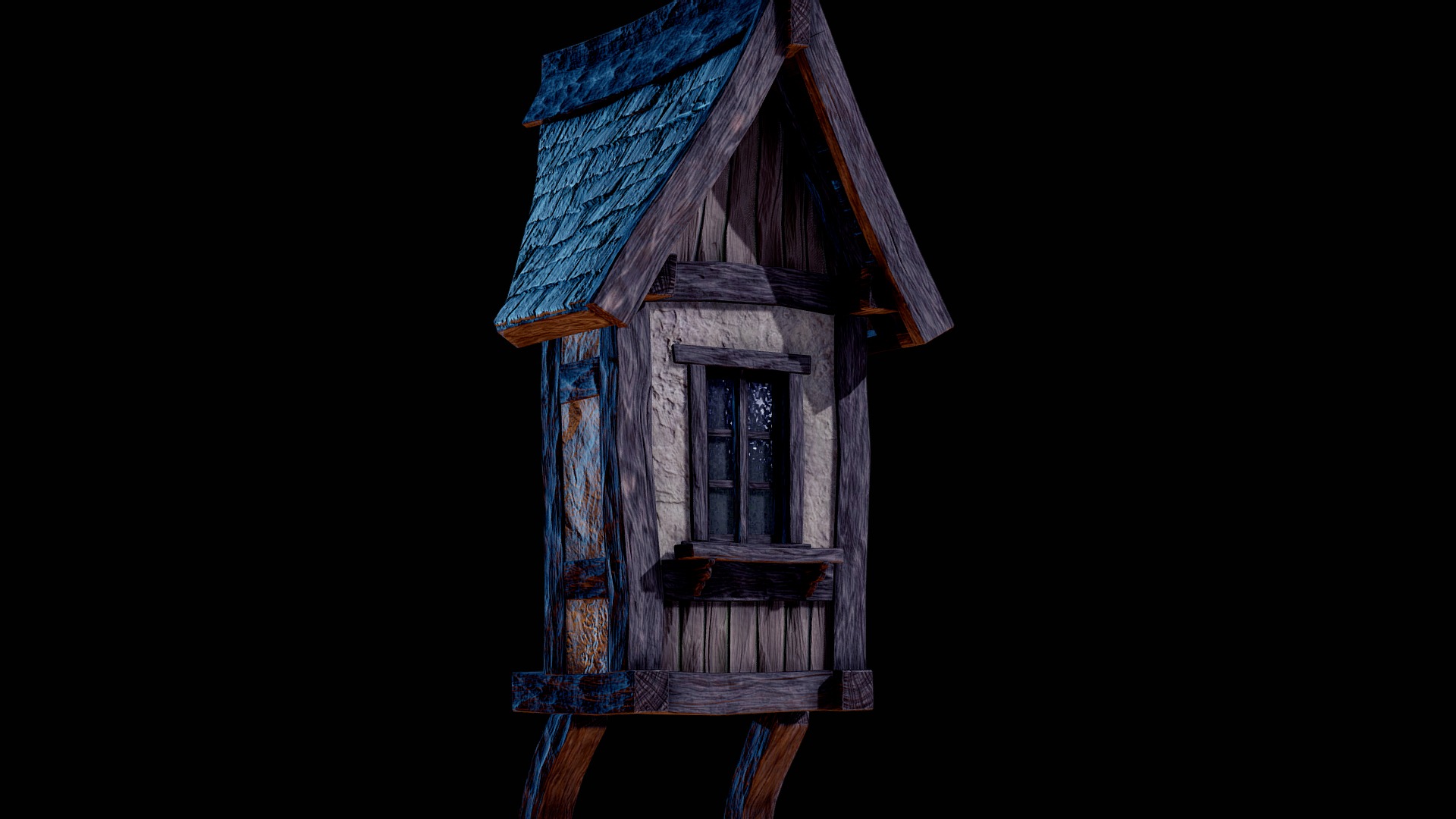 3D model Tudor dormer - This is a 3D model of the Tudor dormer. The 3D model is about a small wooden house.