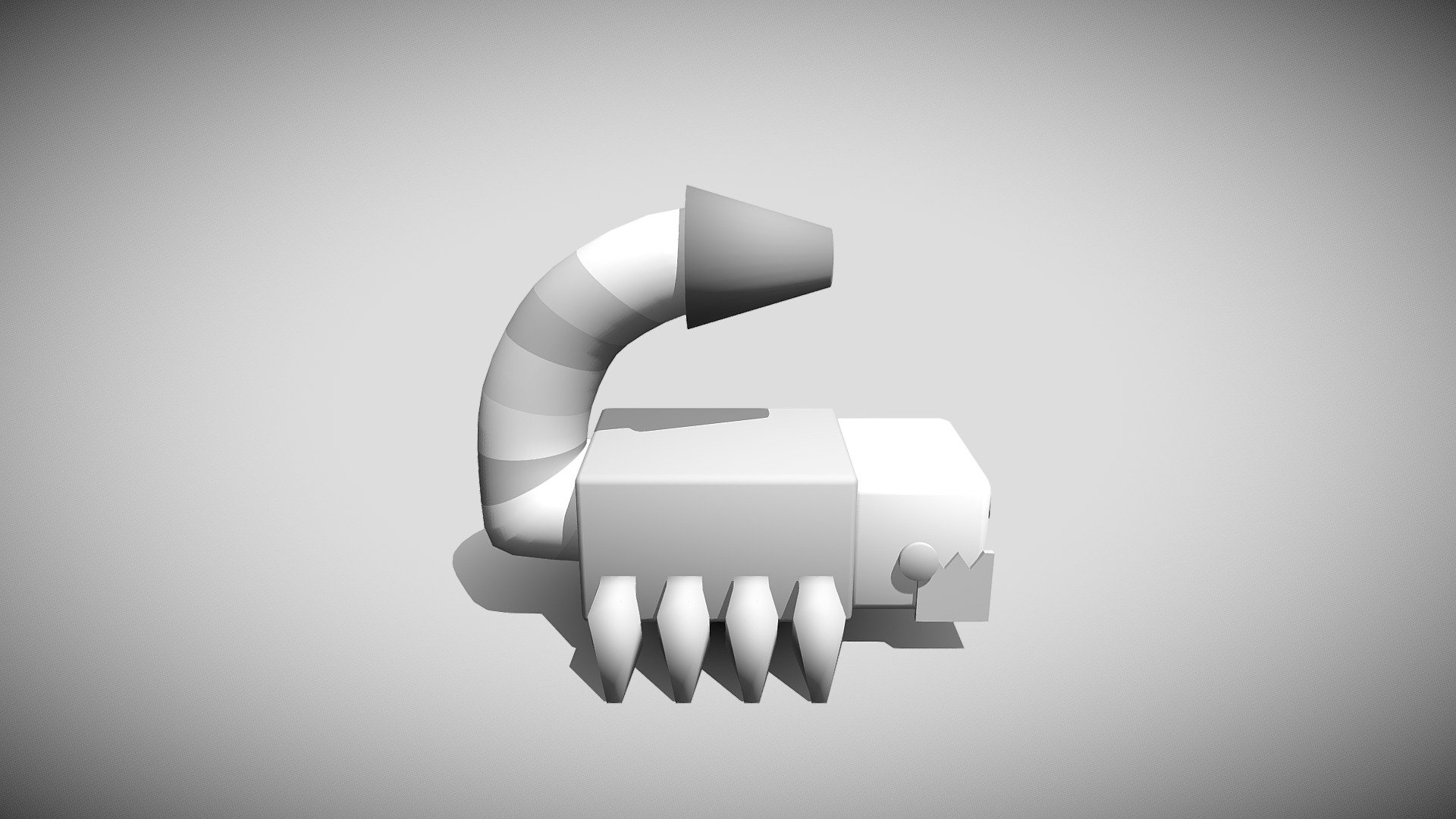 low polly robot scorpion
