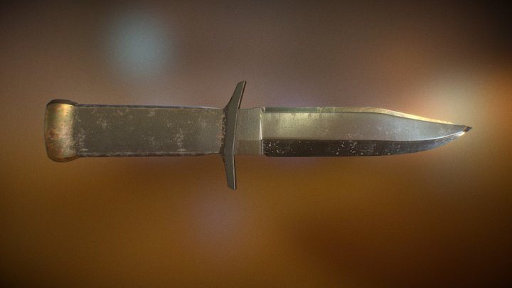 Combat Knife 3D Model