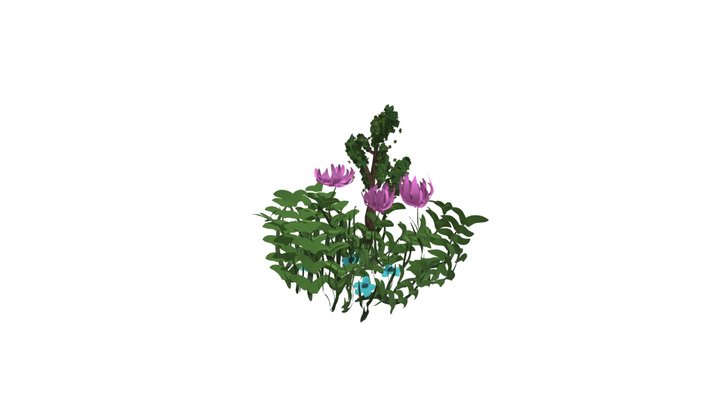 Patch of Flowers and Plants