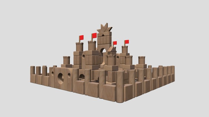 Unit Block Castle 3D Model