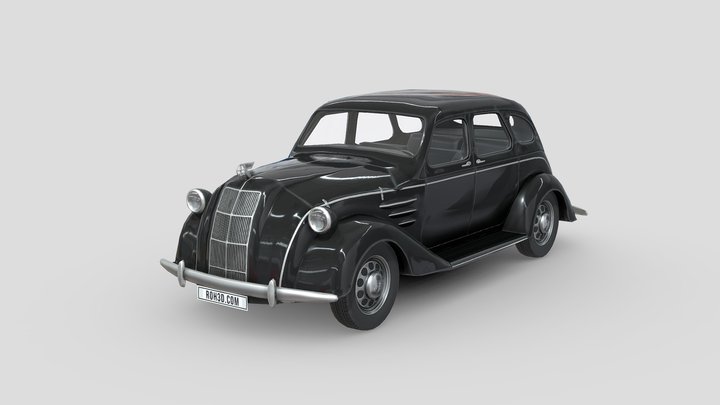 Low Poly Car - Toyota AA 1940 3D Model