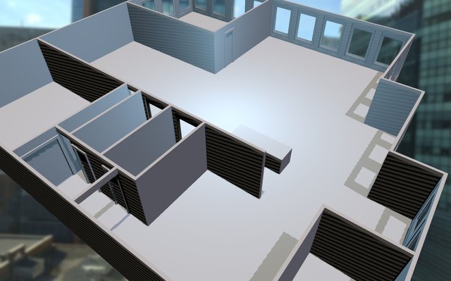 District3 - Draft layout of space 3D Model
