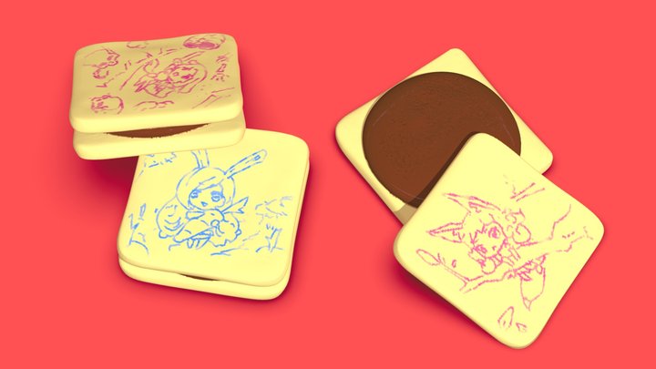 Kawai biscuit 3D Model