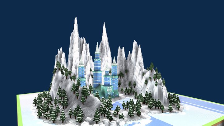 Stellas Ice Castle Island hub - Minecraft 1.18.1 3D Model
