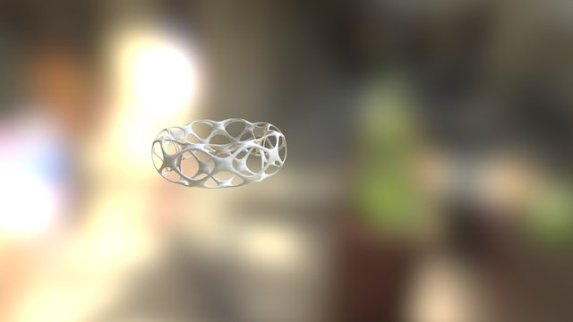 Voronoi Style Bracelet 3D Model
