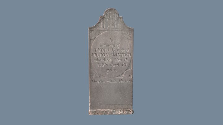 Lydia McIntosh Headstone (1827) 3D Model
