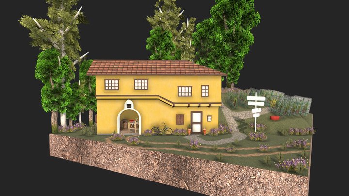DAE Diorama - Grandma's House 3D Model