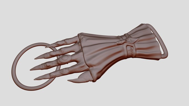Witch Hand Belt Buckle - Rev 4 3D Model