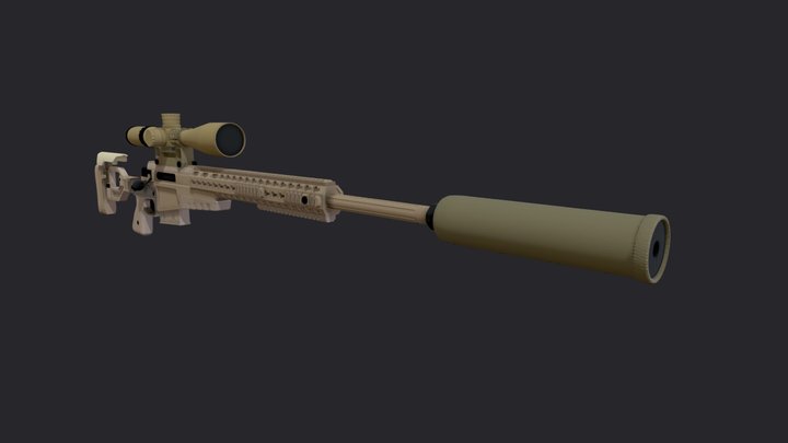 German Army Sniper 3D Model