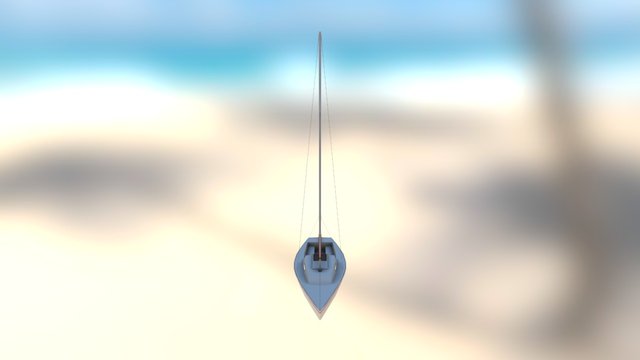 Small sail boat 3D Model