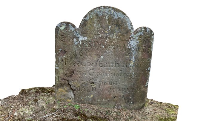Gravestone of Renold Marvin (1669-1737) 3D Model