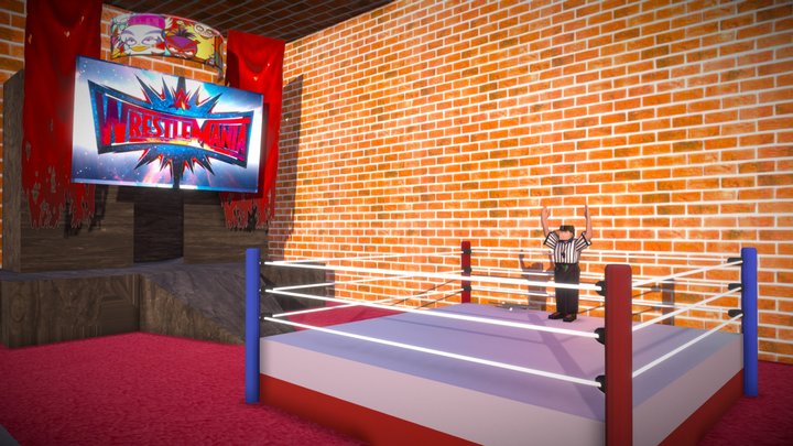 Mucha Lucha - WrestleMania - WWE Fight Scene 3D Model