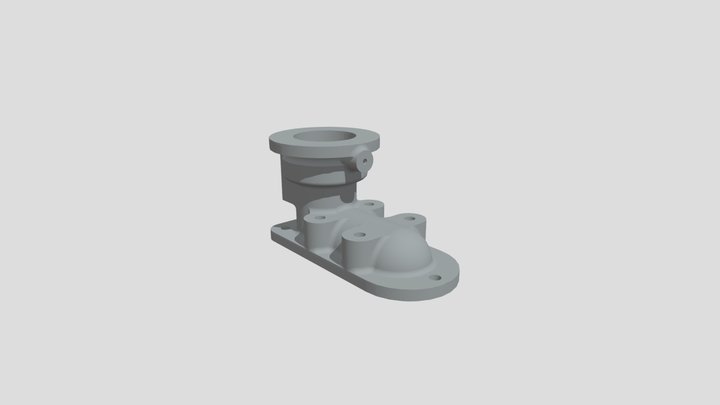 Casted Hard Surface Industrial Part 3 3D Model
