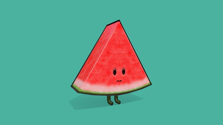 Watermelon Sliceman 3D Model