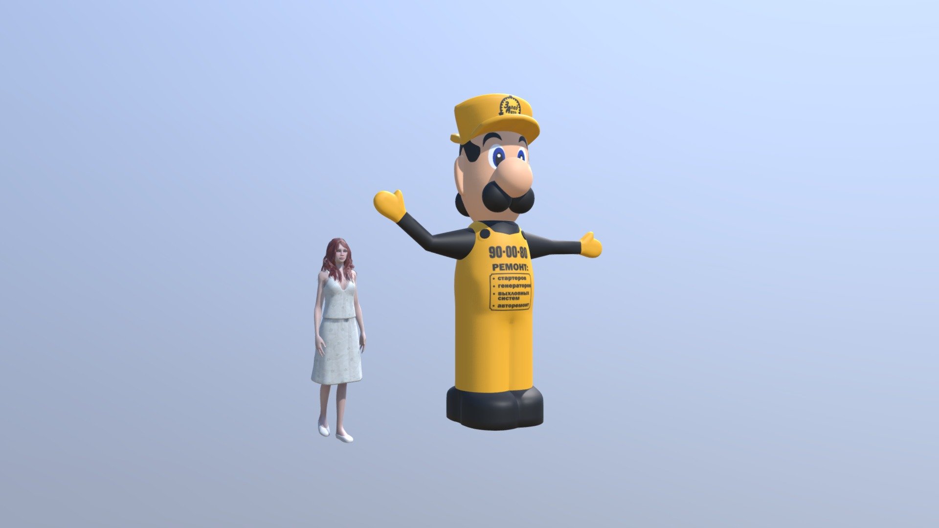 Надувная фигура Марио двусторонняя - 3D model by naduvfigur [5ef7dcf ...