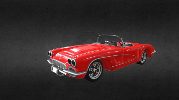 1960- Chevrolet-corvette-c1 3D Model