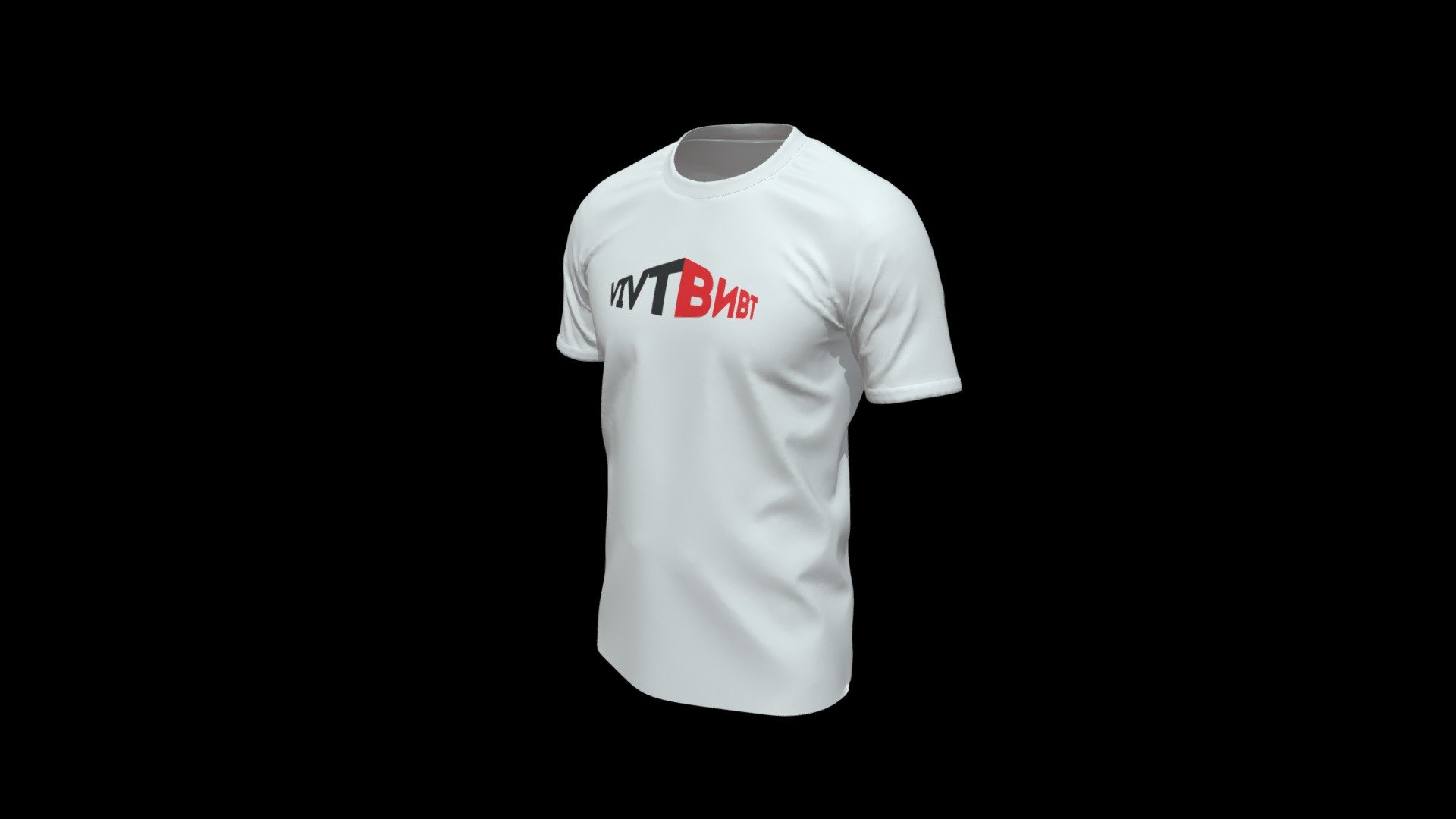 White t-shirt with print - Download Free 3D model by hasar [5efb023 ...