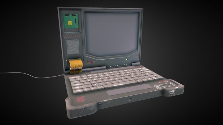 Laptop Unbroken 3D Model