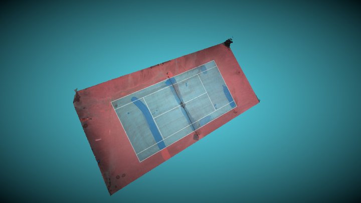 Tennis Court - Introduction to Drones 3D Model