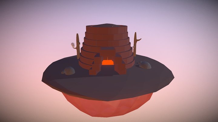 Fire Island Low Poly 3D Model