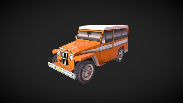 Willy's Jeep Wagon (papercruiser) 3D Model