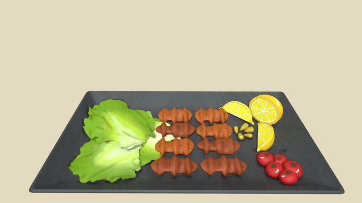 Bulgur Wheatballs 3D Model