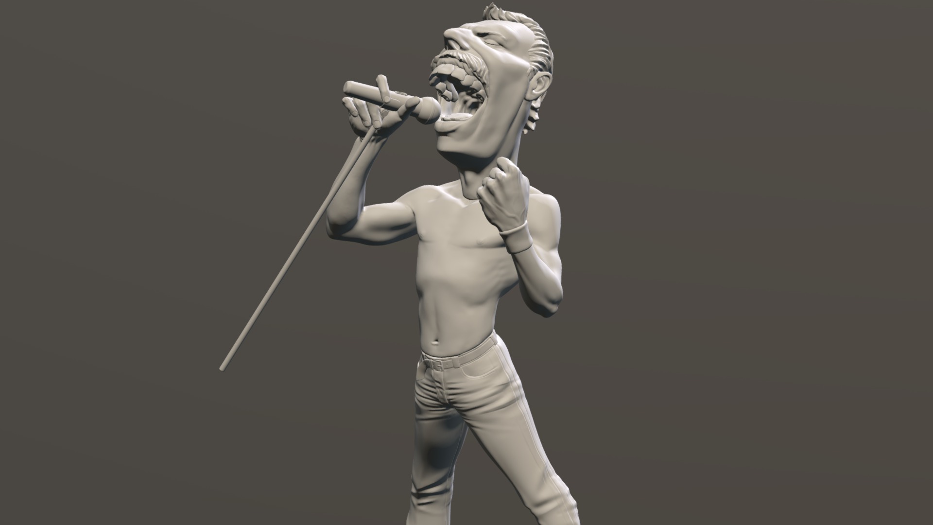 3D model Freddie for print - This is a 3D model of the Freddie for print. The 3D model is about a woman wearing a mask.