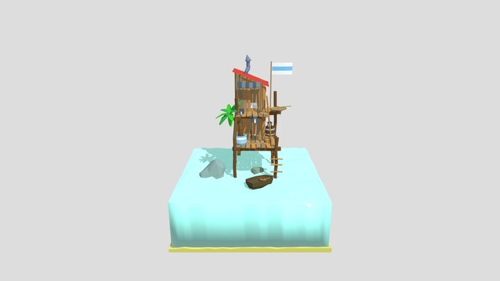 Water Shack 3D Model