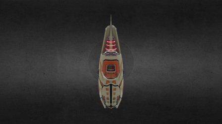 Alien Capital Ship 3D Model