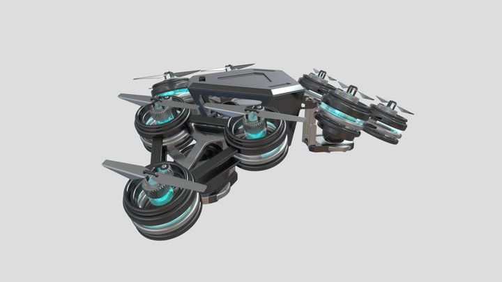Futuristic Mech Drone 3D Model